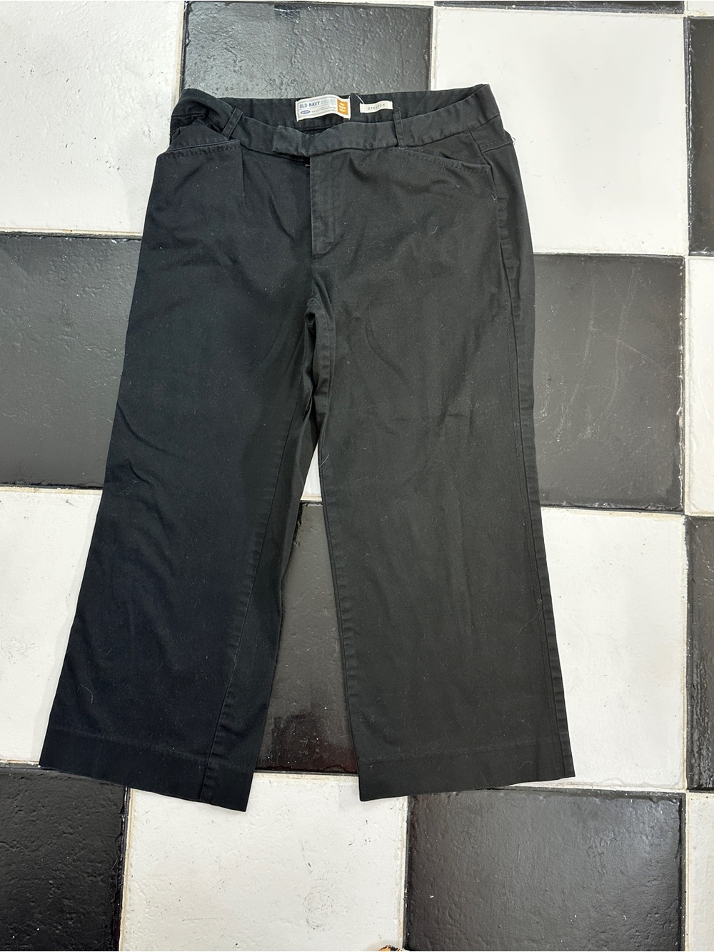Old Navy Black Women's Chino Crop Pants